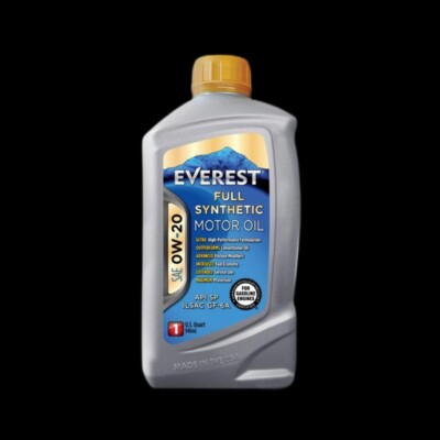 HIGH PERFORMANCE FULL SYNTHETIC MOTOR OIL, OW-20 SP GF-6A, EVEREST 12Q/BOX