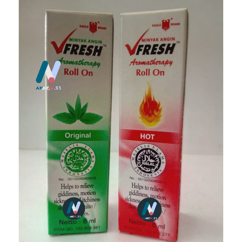 4X 8ml VFRESH Minyak Angin Original Aromatherapy Essential Oil Roll On Nausea - Picture 19 of 22