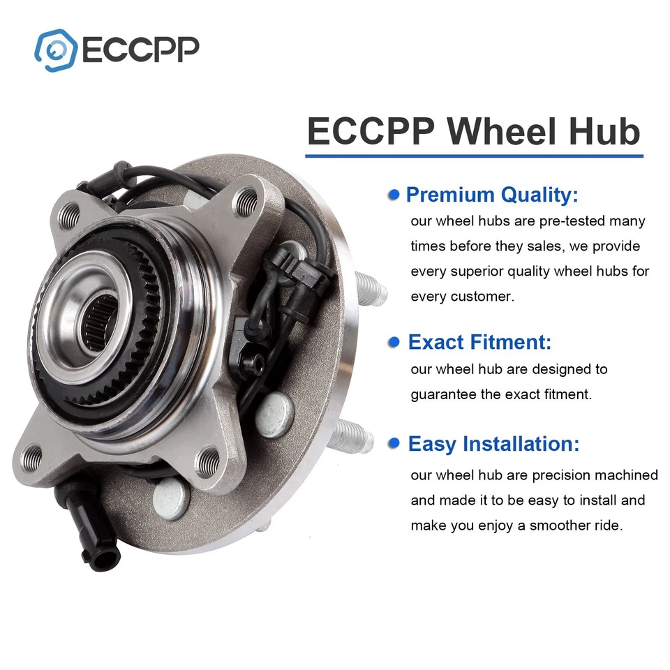 Cojinete de cubo de rueda delantero 4x4 de 1 pieza para Ford Expedition Lincoln Navigator 2000-2006 Foto 3 de 4