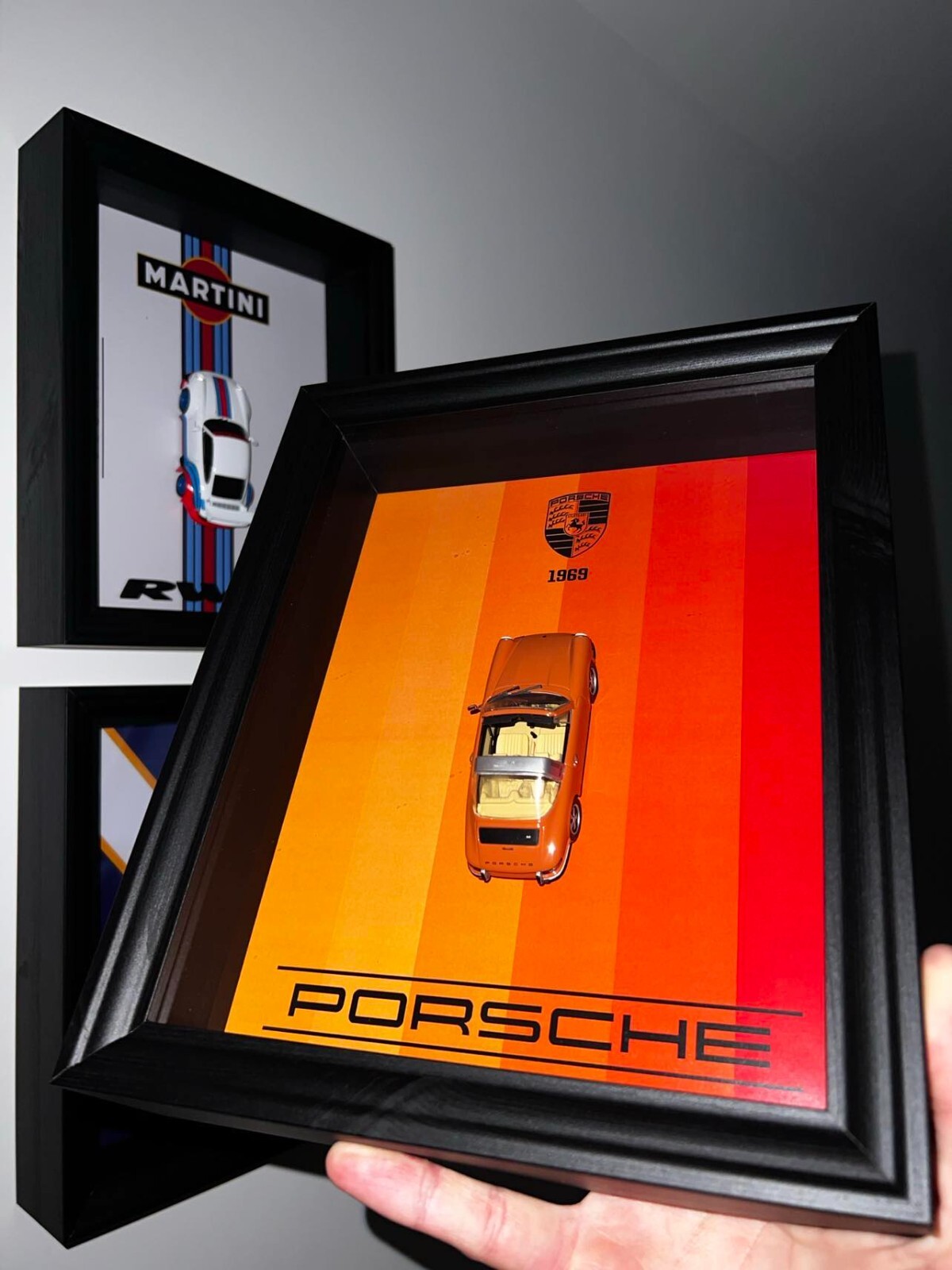 Cadre pour voiture Porsche 911 TARGA échelle 1/43 idée cadeau idéale pour homme et passionné