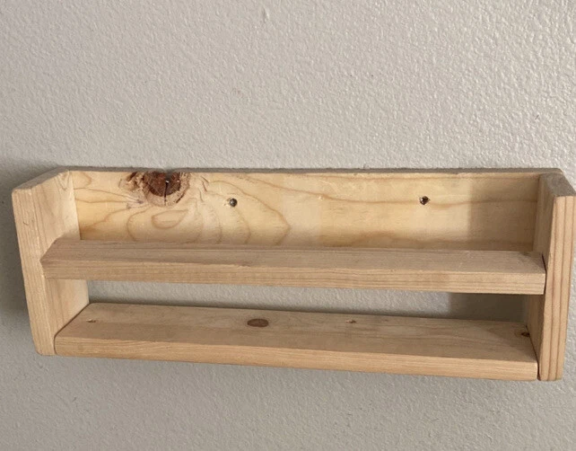 Shelf Wall-Mounted, Rustic Wood Entryway Shelf
