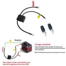Motorcycle Battery Disconnect Cut Off Isolator Master Switches Remote Control