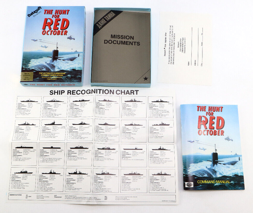 The Hunt For Red October Datasoft 1984 PC 5.25 Disk BOX NO GAME