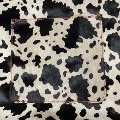 Urban Outfitters Calf Pony Hair Tote Bag Animal Print Leather 13”x15” - Picture 3 of 13