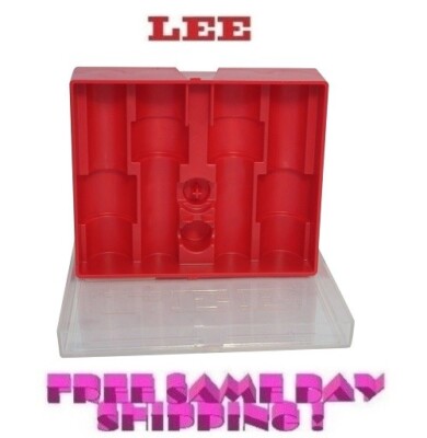 Lee Precision Red Storage Box with Clear Lid for FOUR (4) Dies