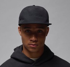 Nike Air Jordan Pro Cap-Unstructured Flat Bill Hat, Adult M/L, Black FZ2011-010