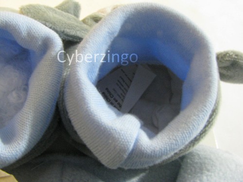 Baby Hat And Booties Set Size 0-12 Months Fleece Infant Grey And Blue BRAND NEW - Picture 8 of 12