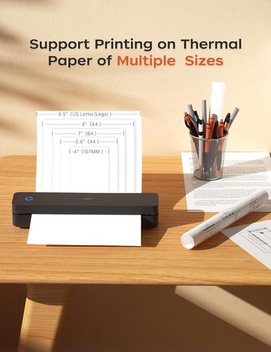 Portable Thermal Printer for Home & Travel - Durable, Inkless Printing Solution - Picture 5 of 10