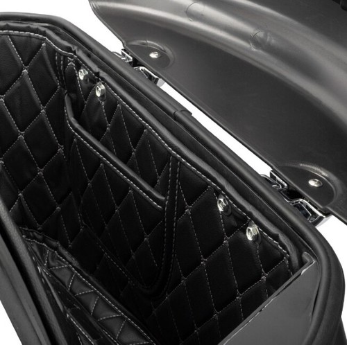 Saddlebag Liners with Silver Stitching-1st Gen fits 2014-2024 Indian Motorcycle - Picture 3 of 5