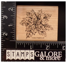 Stampin' Up RUBBER STAMPS 2002 WINTER FOILAGE POINSETTIA CHRISTMAS FLOWER 09