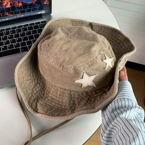 Sweet Pink Love Washed Cowboy Hats Retro Pink Cowboy Hat Outdoor Camping - Picture 17 of 18