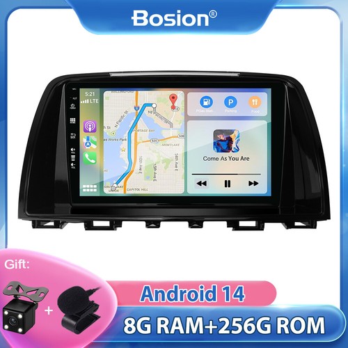 9'' 8G+256G Car Radio For Mazda 6 2012-2015 Android 14 GPS NAVI USB IPS Carplay
