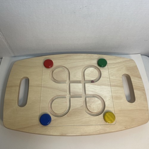 Marble Balance Board by Gruidecraft Toys Teaches Wood Maze Colors Sencery Kids - Picture 2 of 8