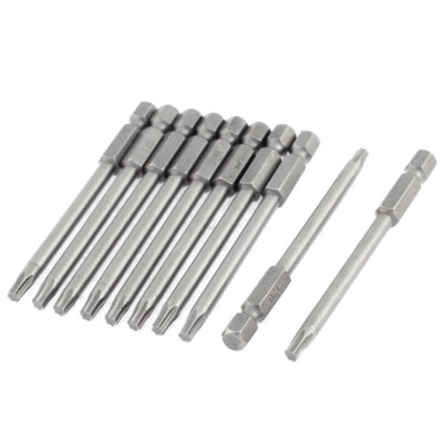 10Stk Torx Bit Set Innensechskant Schraubendreher Schrauben Bits T20 75mm Länge