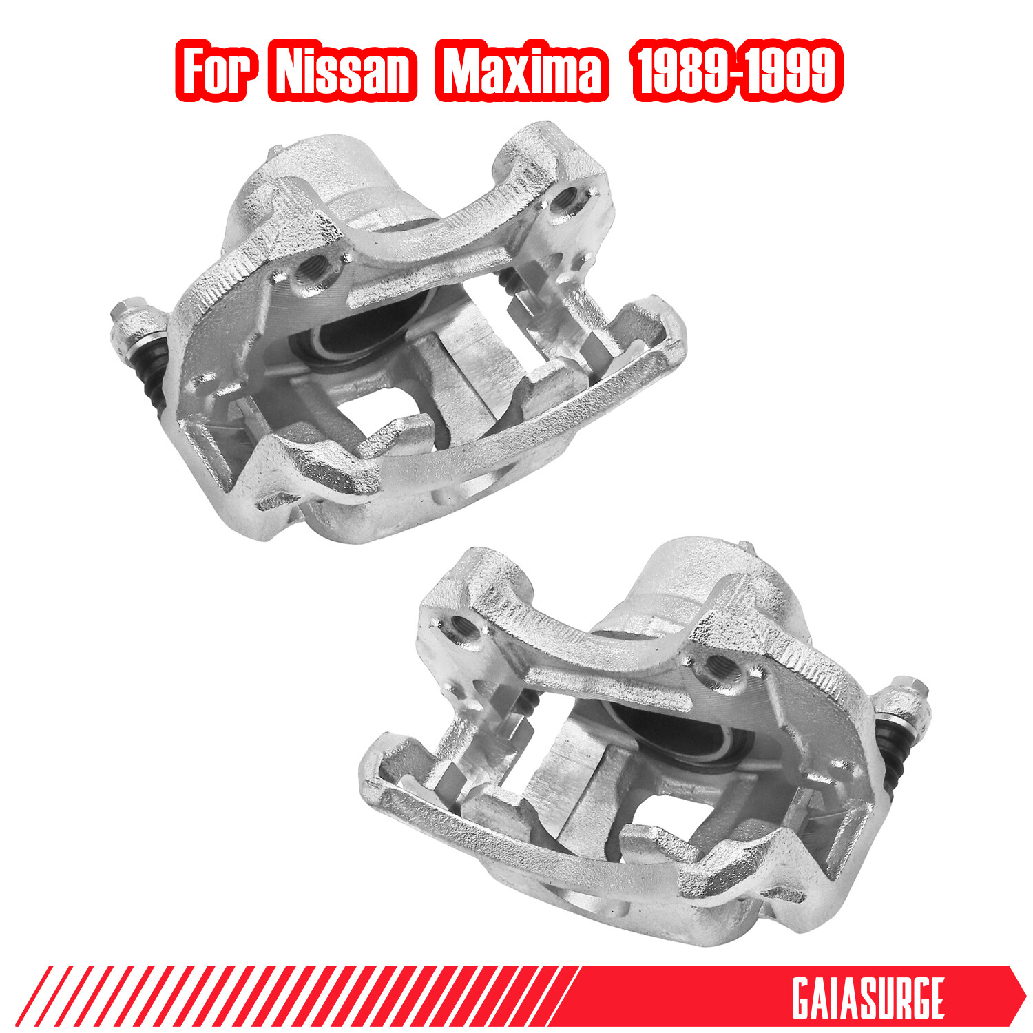 2-Pcs Brake Calipers with Bracket for Nissan 1989-1999 Maxima Front Left & Right