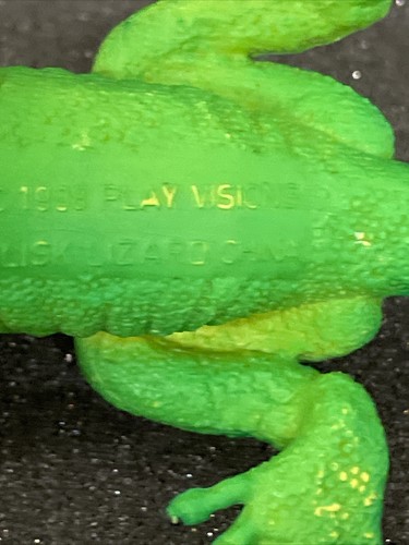 1998 Basilisk Lizard Play Visions Realistic Plastic Figure Vintage 8" Green - Picture 17 of 24