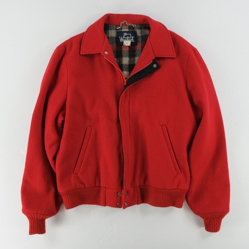 Vintage 80s Woolrich Wool Bomber Jacket Rare Plaid Lined USA Made Outdoors 1980s - 第 1/10 張圖片