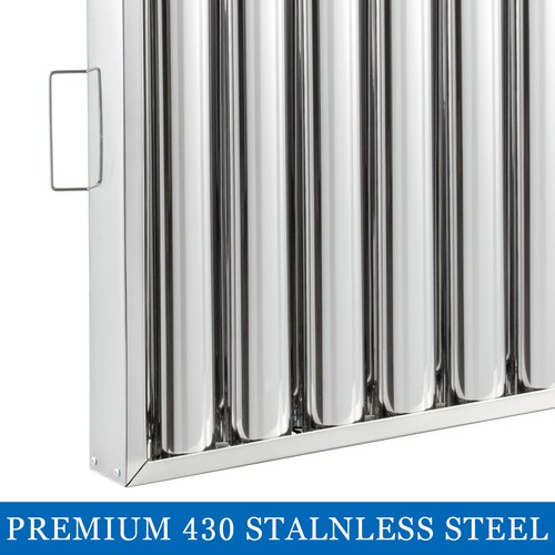 Ginkman Commercial 6PCS 19.4"W x 19.4"H Stainless Steel Hood Filters for Kitchen - Picture 3 of 9