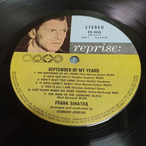 Frank Sinatra September of my Years Vintage Vinyl LP Record Album From 1965 - Picture 3 of 4