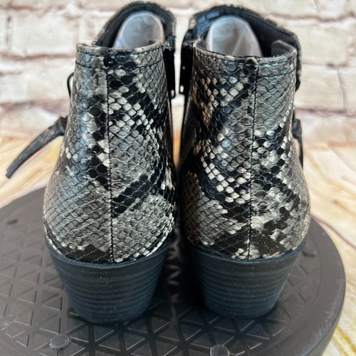 Arizona Damen Western grau Schlangenmuster seitlicher Reißverschluss Stiefeletten Booties Größe 7 - Bild 3 von 8