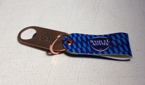 Blue SAMUEL ADAMS KEYCHAIN w/Copper Color Bottle Opener ~ NEW - Picture 3 of 5