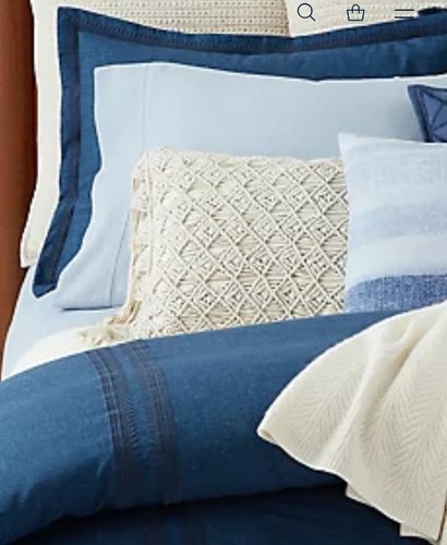 NWT Ralph Lauren Home Marlie Shelter Point Cream Macrame Boho Throw Pillow $275 - Picture 3 of 9