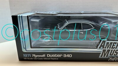ERTL AMERICAN MUSCLE 1971 PLYMOUTH DUSTER 340 1:18 BLACK ELITE