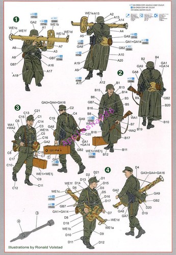 DRAGON 6374 1/35 Scale German Antitank Team w/Panzeerschreck Model Kit - 第 3/4 張圖片