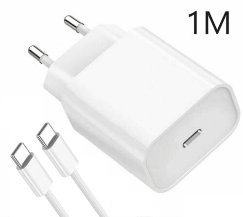 Cargador De Cable 1M/2M Nylon USB-C + Adaptador IPHONE 16/15/PRO/MAX/PLUS/iPAD - Imagen 11 de 12