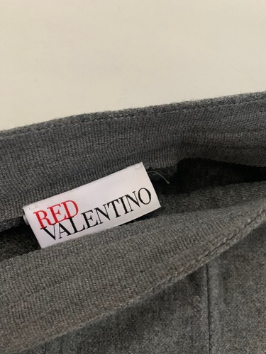 Red Valentino Womens Wool Gray Pleated Knee Length Skirt Size 40 - Picture 3 of 6