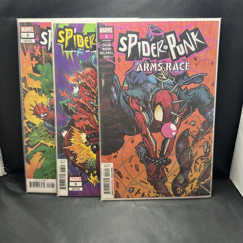 Spider-Punk Arms Race #3 Cover Set  Main & Cover B & C Variants Marvel(B38)(19)