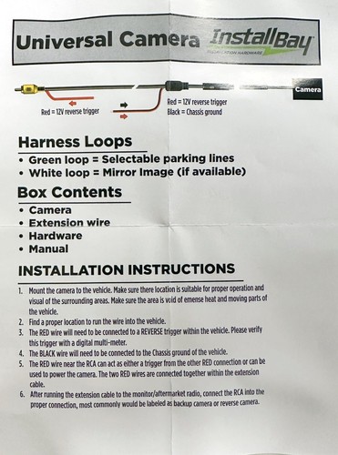 NEW Install Bay / Metra CC007 License Plate Camera, 170º Angle, Parking Lines - Picture 4 of 4