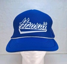 Hawaii Foam Rope Trucker Hat Cap Snapback Meshback Blue