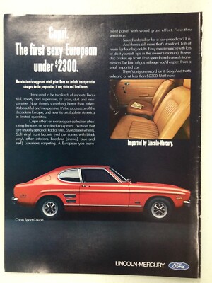 MercuryAdv110 Advertisement 1970 Mercury Capri Under $2300 July 1970