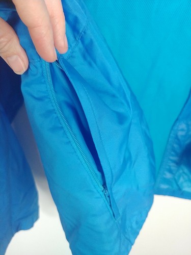 NIKE Windbreaker Jacke ~ Herren Small ~ blau ~ durchgehender Reißverschluss ~ Taschen ~ Kapuze - Bild 10 von 11