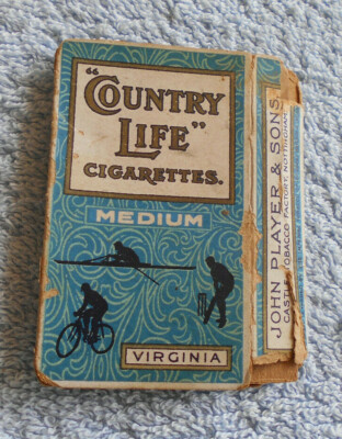 country life cigarette tin #D135. EMPTY COUNTRY LIFE CIGARETTE BOX - DUMMY PACKET FOR DISPLAY