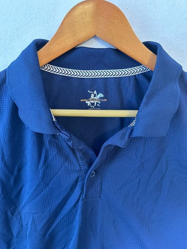 BEVERLY HILLS POLO CLUB Navy Blue Polo Men's Size XL - Picture 6 of 8