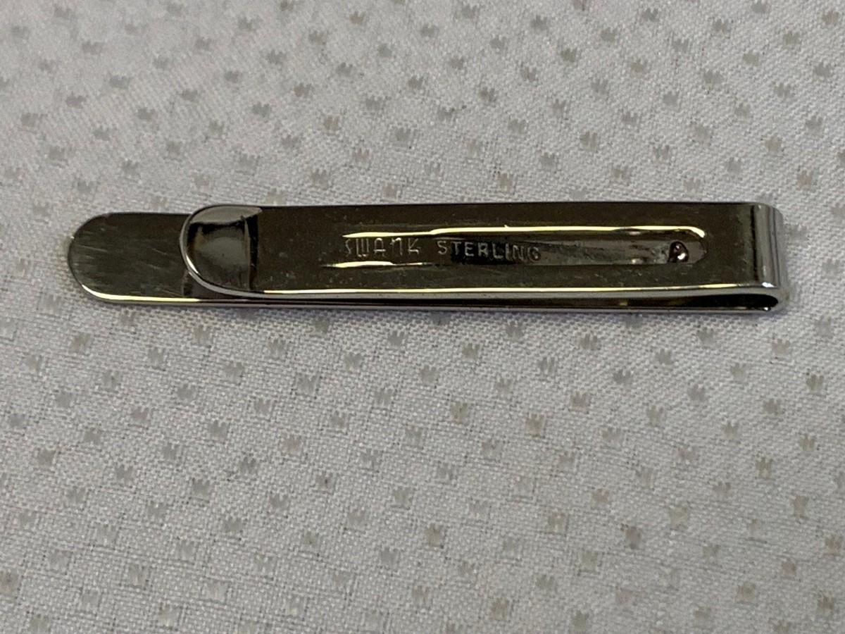 Porte-argent (money Clip) Vintage Swank En Forme De Clé - Émail Vert Sarcelle - Avec Boîte