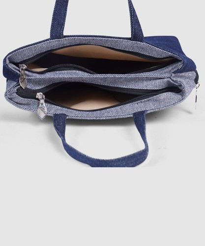 Denim Shoulder Bag Women's Beach Bags Shopping Holiday Travel Tote Purse Unisex - Picture 12 of 43