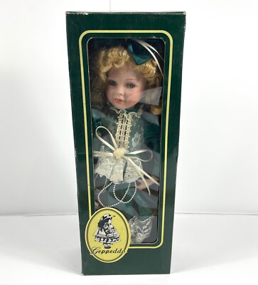 Geppeddo Porcelain Doll in Green Dress - Main Image