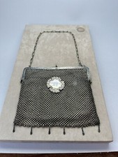 Antique German Silver Mesh Coin Chain Purse w/ Monogrammed Medal 162.3 Grams
