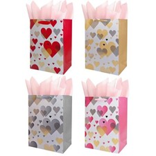 4 Pcs 12.8" Mother's Day Gift Bags with Tissue Paper  Medium Large Mothers Day...