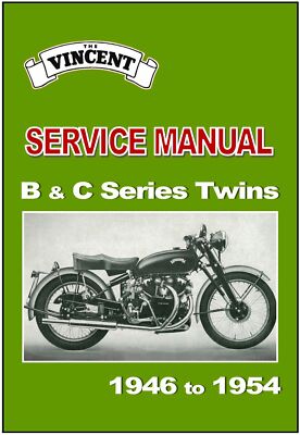 VINCENT Workshop Manual B C Series Black Shadow Rapide 1951 1952 1953 ...