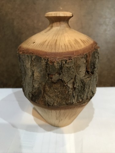 Vintage Wood Vase Rustic  Primitive 5 inches tall - Picture 1 of 5