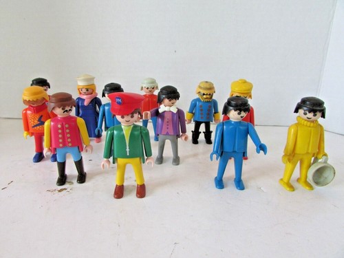 LOTTO 12 FIGURINE PLAYMOBIL VINTAGE GEOBRA ANNI 80 3" ASSORTITE L17 - Foto 1 di 4