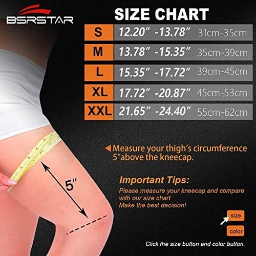 BSRSTAR Knee Brace Sports Protection Series Joint Pain Relief Size L Black - Picture 3 of 3