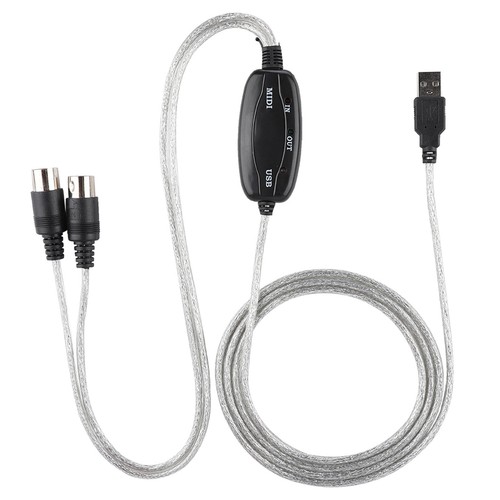 Convertidor de cable MIDI a USB Adaptador MIDI Interfaz Cable Teclado Edición de música FSK - Imagen 2 de 12
