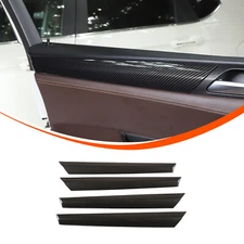 4pcs ABS Trim Carbon Fiber Door Panel Strip Cover For BMW X3 F25 X4 F26 2011-17