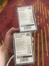 2 Hubbel Bell 5320-0 1-Gang Weatherproof Outlet Box Gray Three 1/2" Outlets NEW