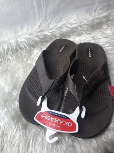 Nuevas sandalias para hombre Okabashi para chanclas para hombre grandes 9-10 marrones | eBay